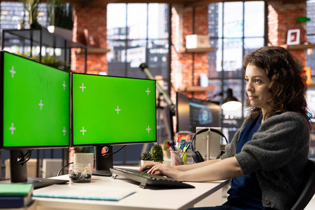 "Open desktop tower showing internal components, with user adjusting hardware for optimal speed and performance."