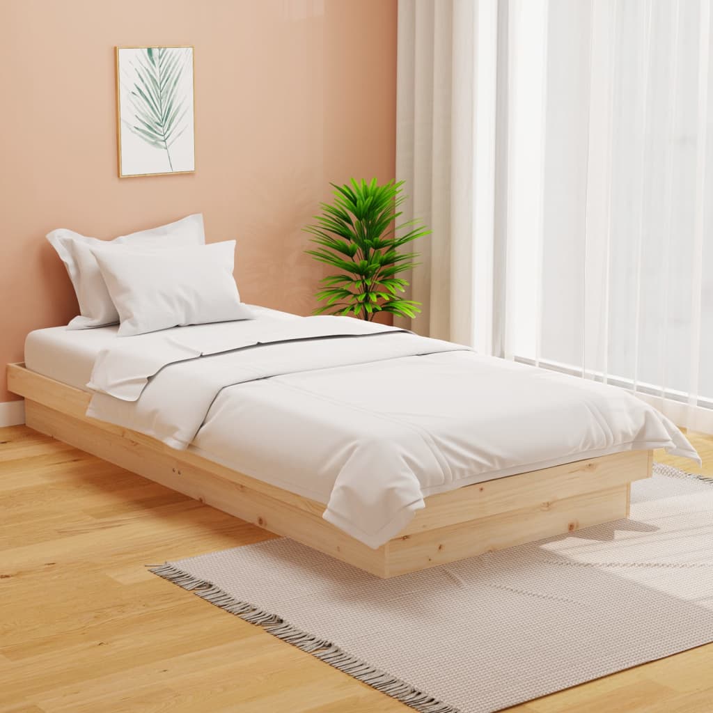 Bed Frame without Mattress Solid Wood 90x190 cm