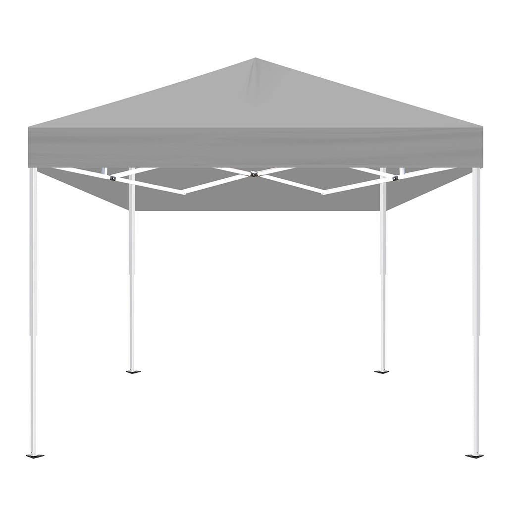 Mountview Gazebo 3x3m Pop Up Marquee Grey-2018816886535491585