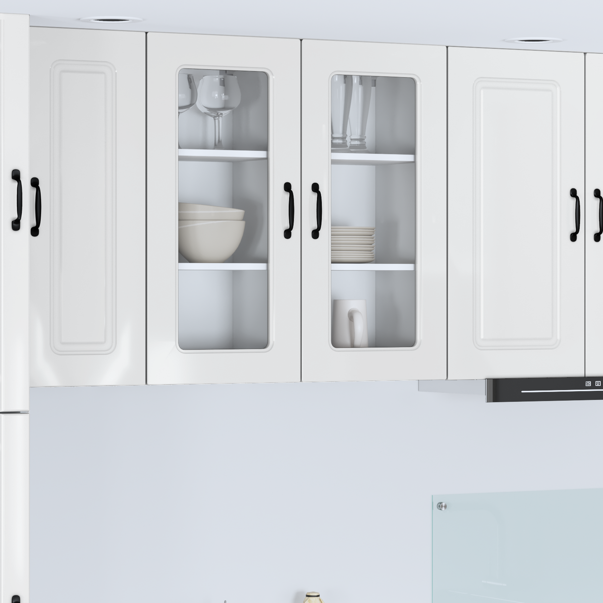 Dishwasher Panel Kalmar 2 pcs High Gloss White 40 x 31 x 80 cm