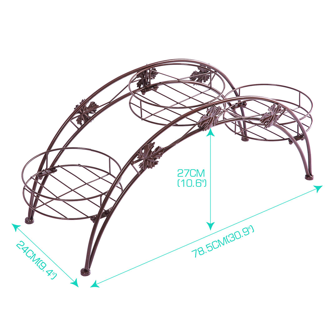 Levede Plant Stand Outdoor Indoor Metal Bronze-2018816651222454274