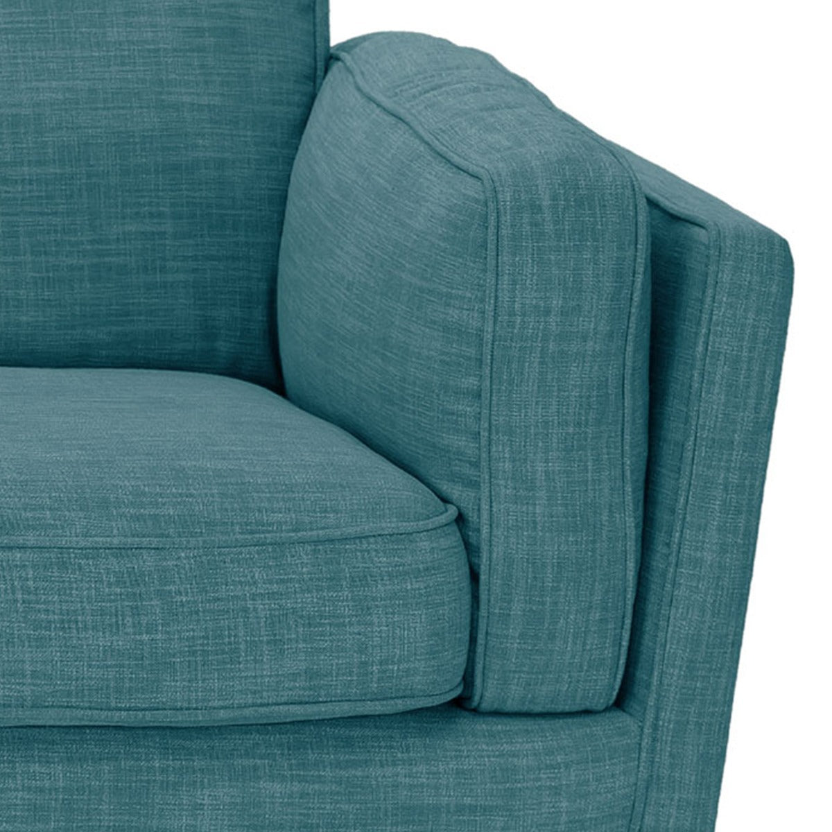 2 Seater Sofa Teal Fabric Lounge Set for Living Room Couch with Wooden Frame