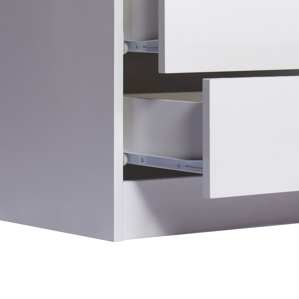 Levede Bedside Tables RGB LED Side Table White-2006733164277534725