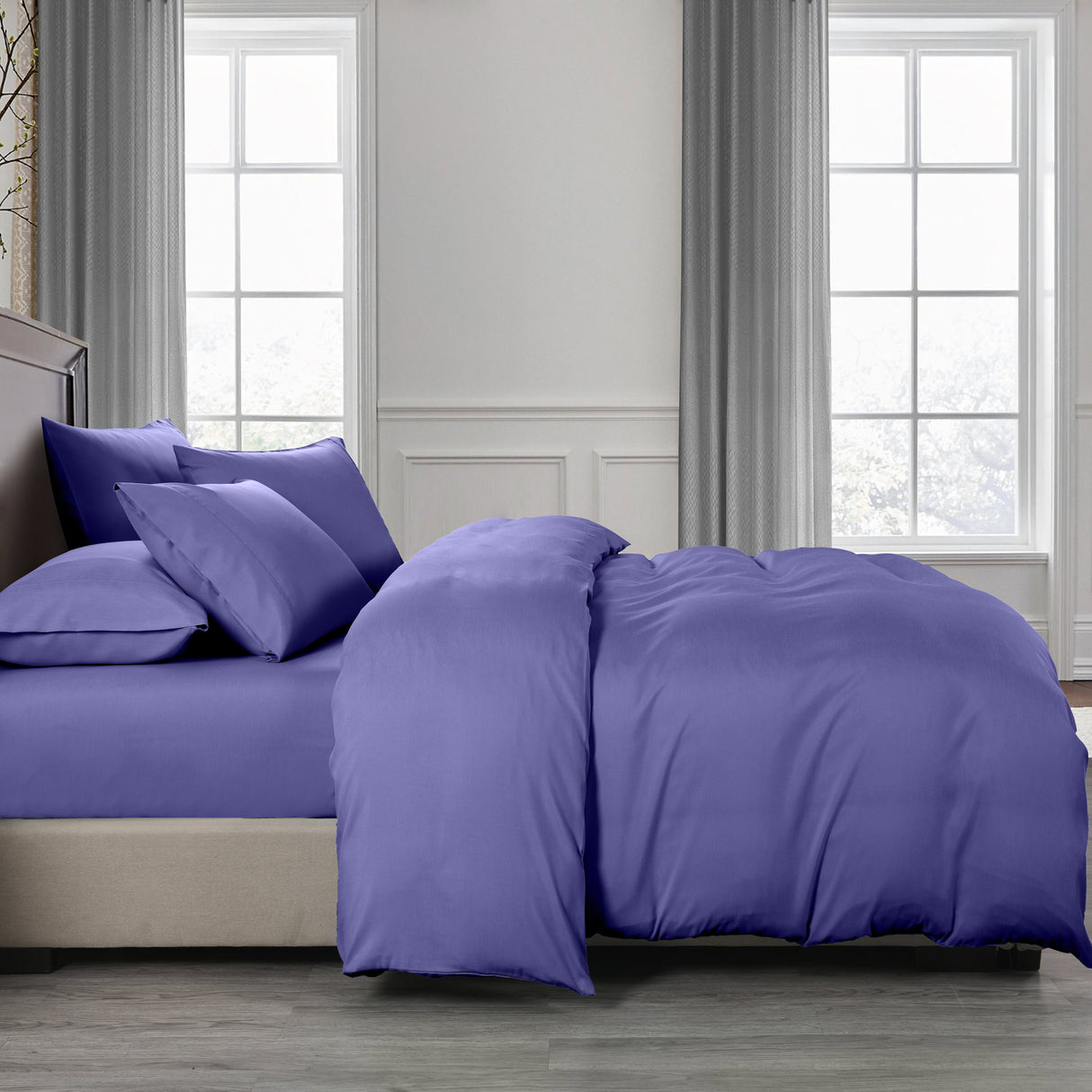Royal Comfort Bamboo Cooling 2000TC 6-Piece Combo Set -King-Royal Blue-1951134846512402435