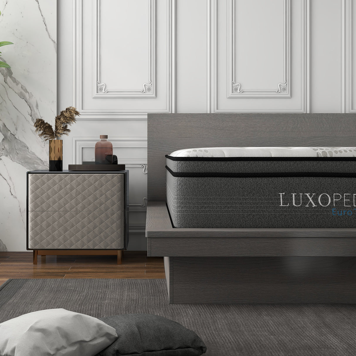 Luxopedic Pocket Spring Mattress 5 Zone 32CM Euro Top Memory Foam Medium Firm-1951134908403552257