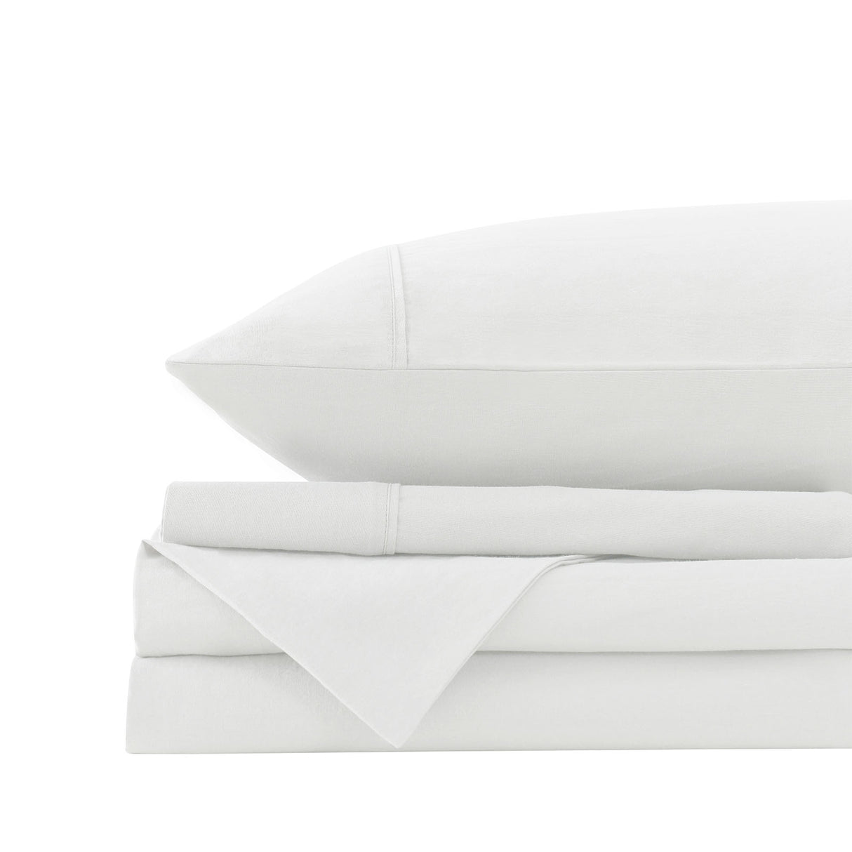 Royal Comfort Vintage Washed 100 % Cotton Sheet Set Double - White-1951134887620775941