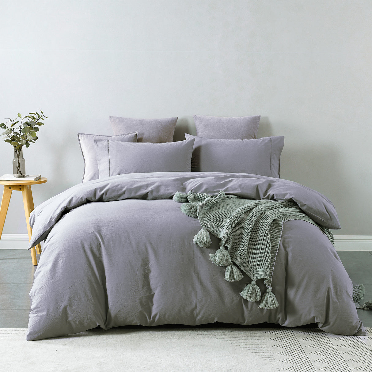 Royal Comfort Vintage Washed 100% Cotton Quilt Cover Set Bedding Ultra Soft-1951134908806205440