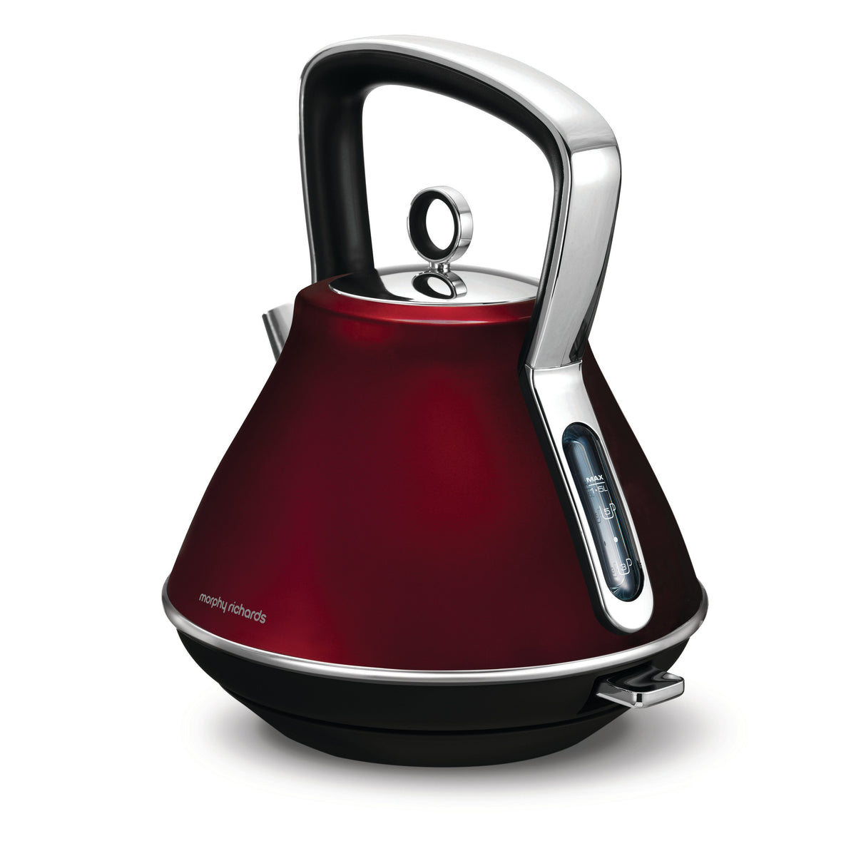Morphy Richards 2200W Evoke 1.5L Pyramid Red Stainless Steel Kettle