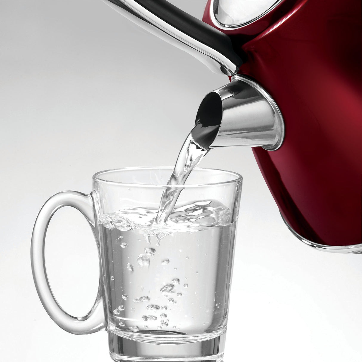 Morphy Richards 2200W Evoke 1.5L Pyramid Red Stainless Steel Kettle