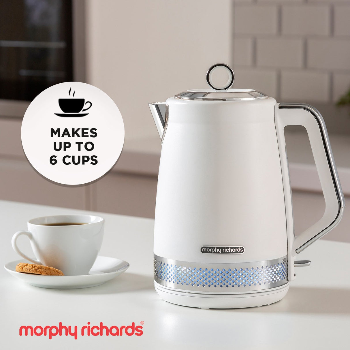 Morphy Richards 1.7L Illumination Jug Kettle - White