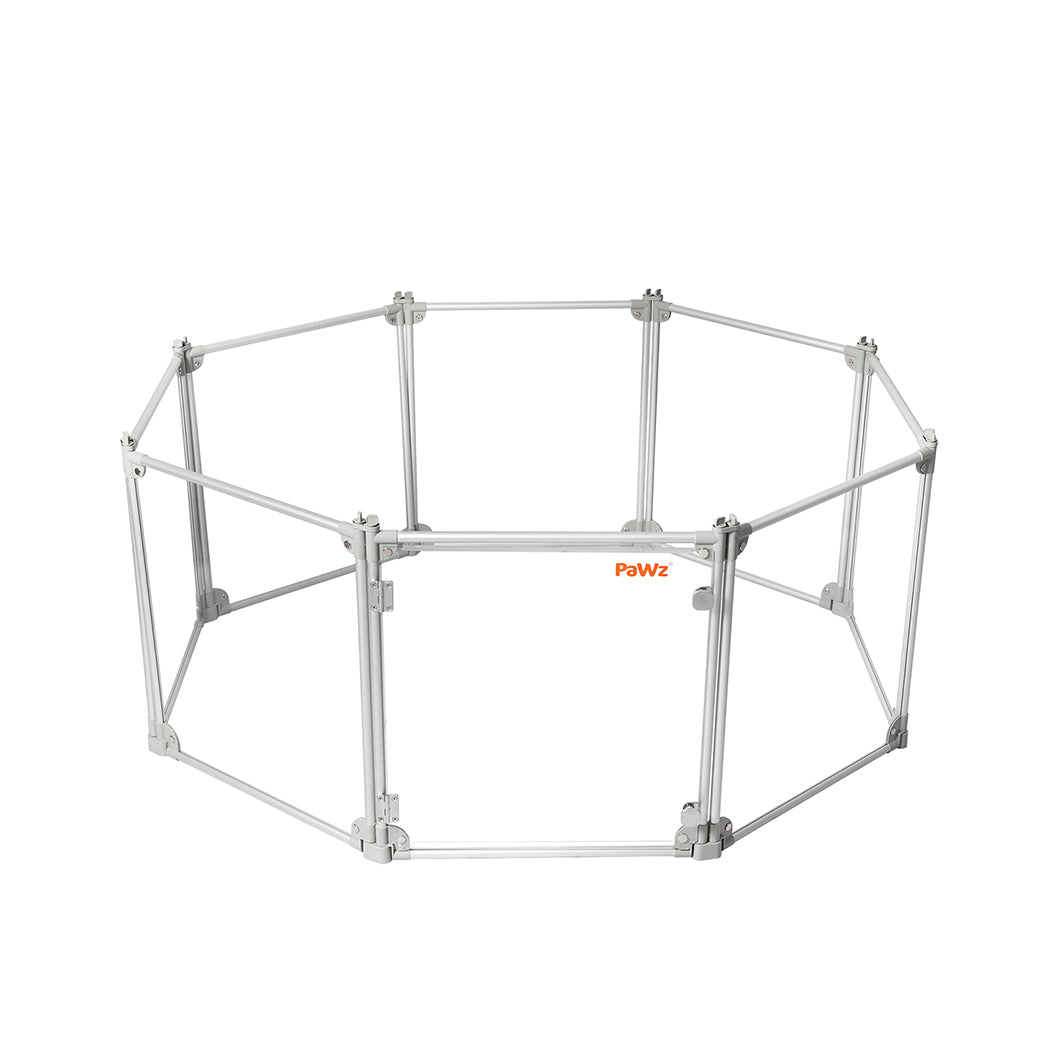 Pawz Pet Playpen Transparent Acrylic Clear Folding Dog Fence Kennel 8 Panel-2018816934879039488