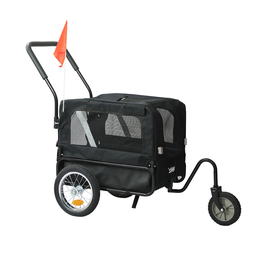 PaWz Pet Stroller Bike Trailer 2-IN-1 Sunroof-2018816894387228672