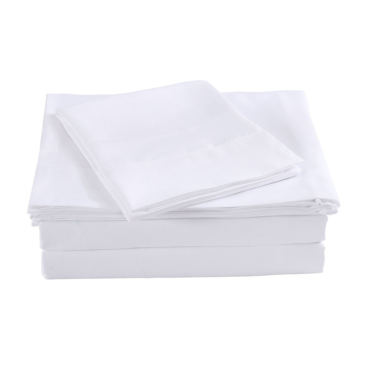 Royal Comfort Blended Bamboo Sheet Set White - Double-1951134847821025281