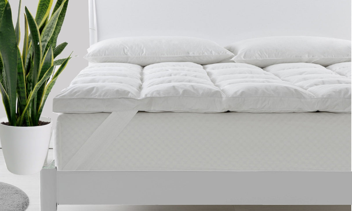Royal Comfort Duck Feather and Down Mattress Toppers / 1800GSM - Double-1951134811468992512