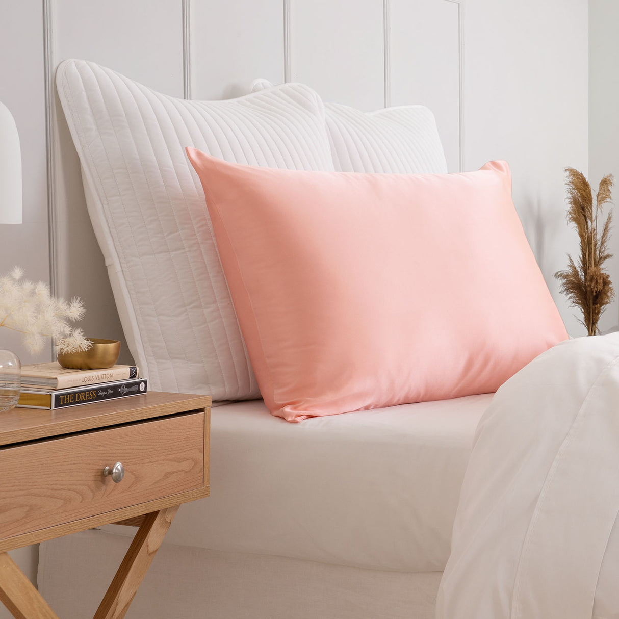 Pure Silk Pillow Case by Royal Comfort-Blush-1951134814153347073