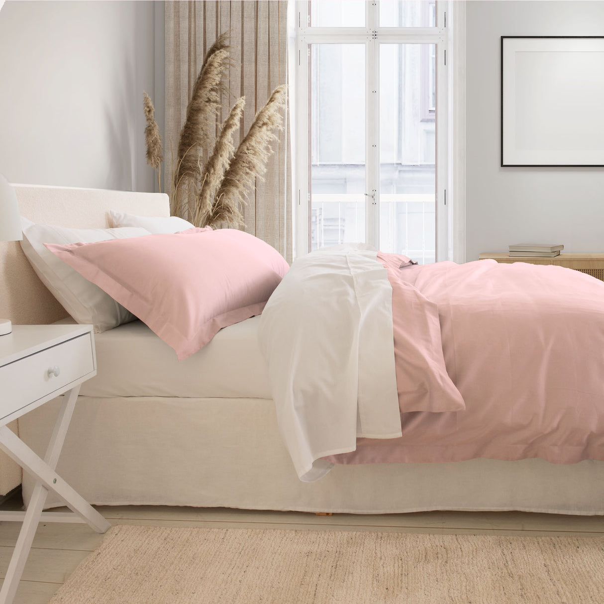 Royal Comfort - Balmain 1000TC Bamboo cotton Quilt Cover Sets (Queen) - Blush-1951134823833800706