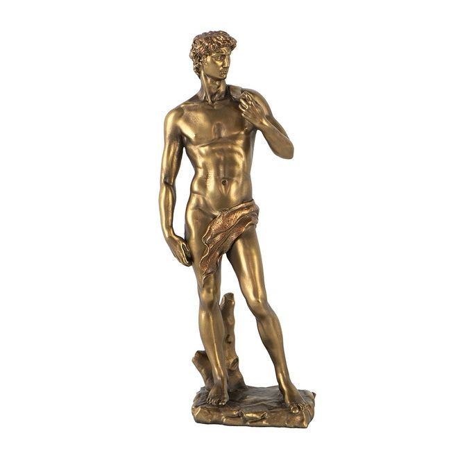 Golden David Statue 35cmH. Golden coloured statue of David