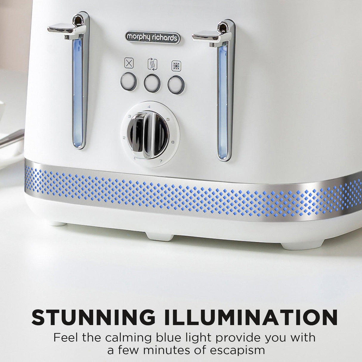 Morphy Richards Illumination 4 Slice 1800W Toaster - White