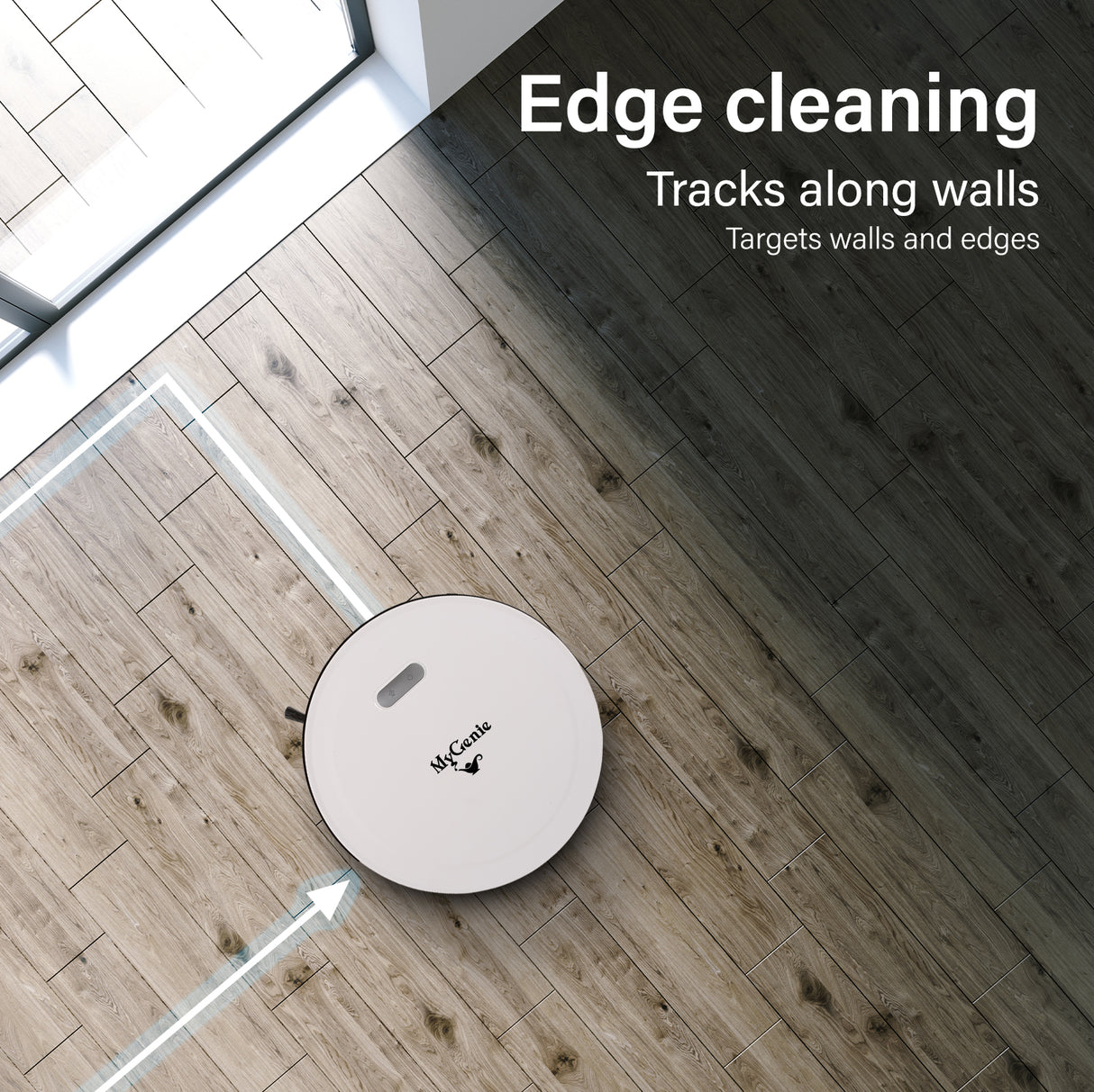 MyGenie Smart Robotic Vacuum Cleaner - White-1951134808264544263