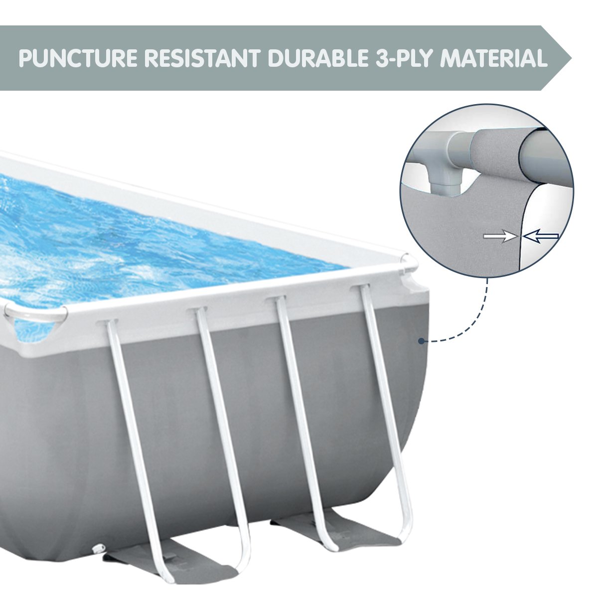 Intex 26788AU Above Ground Swimming Pool Rectangular 4m x 2m with Pump