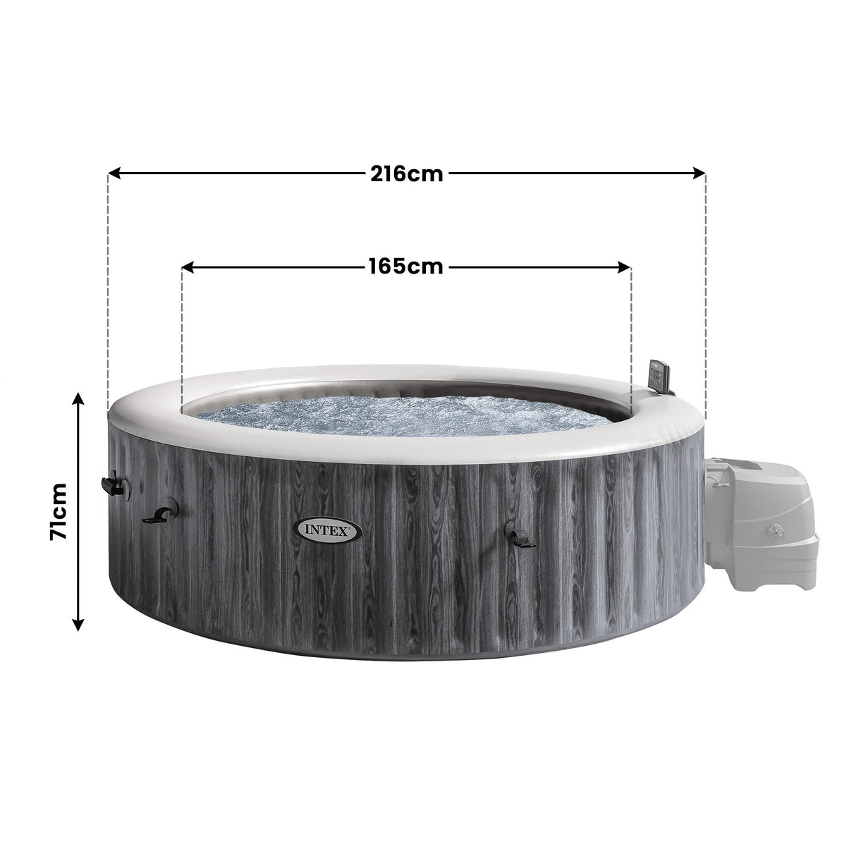 Intex PureSpa 6-Person Greywood Deluxe Inflatable Hot Tub
