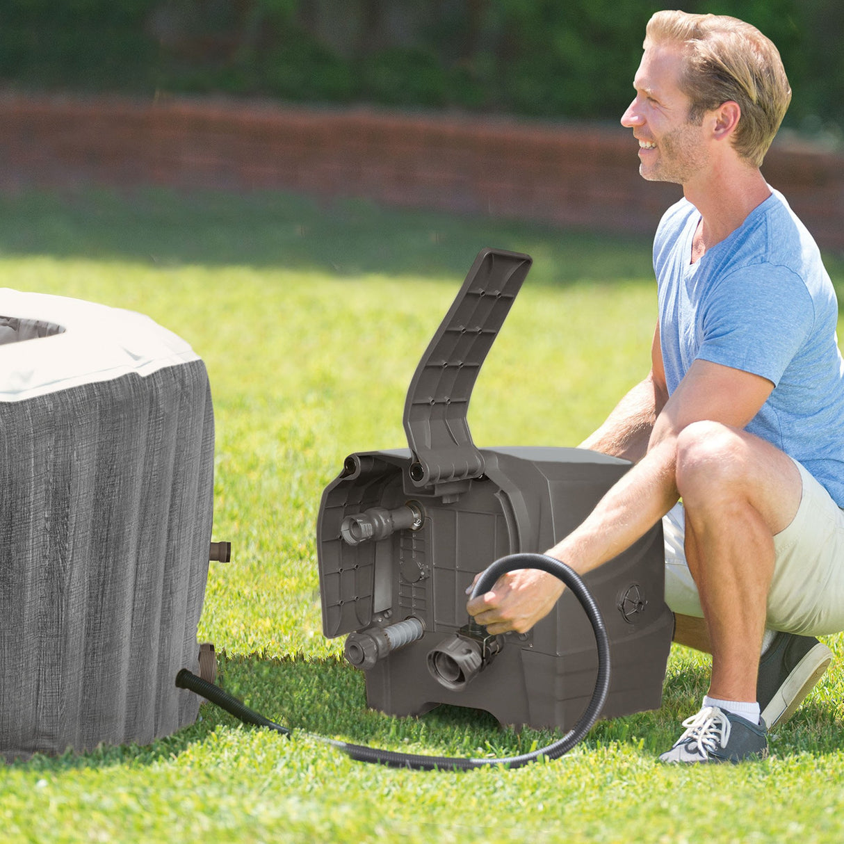 Intex PureSpa 6-Person Greywood Deluxe Inflatable Hot Tub