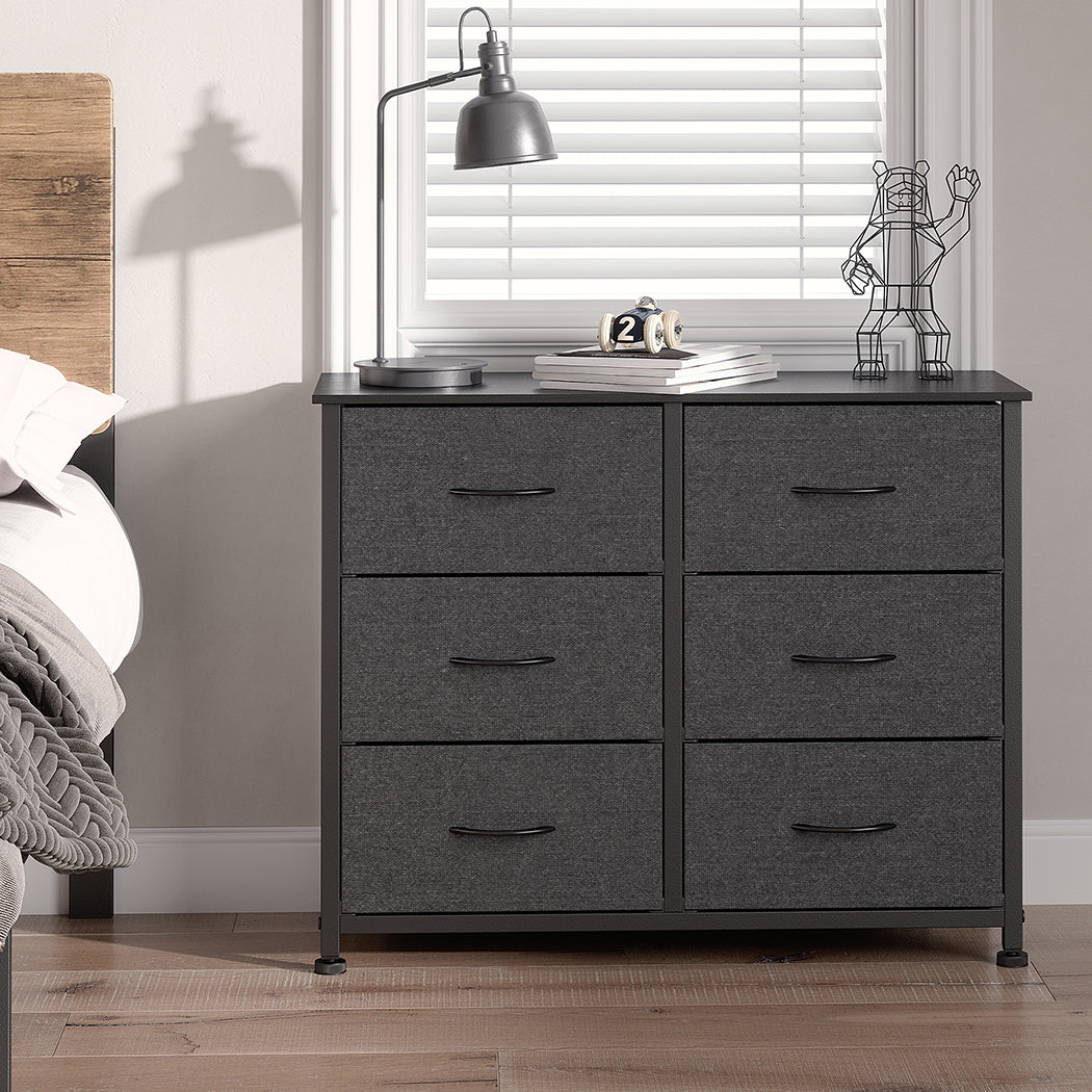Levede Storage Cabinet Tower Chest Dark Grey-1954802982021369863