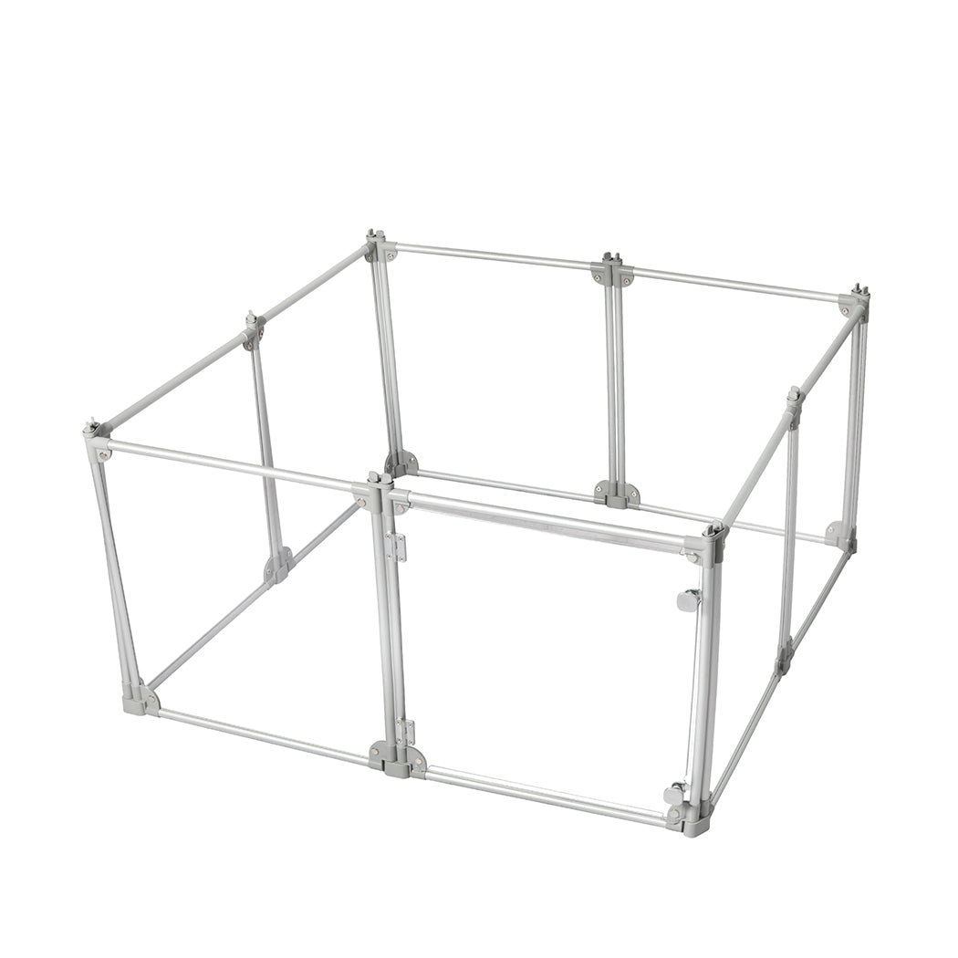 Pawz Pet Playpen Transparent Acrylic Clear Folding Dog Fence Kennel 8 Panel-2018816934879039489