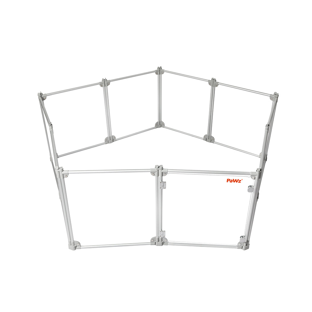 Pawz Pet Playpen Transparent Acrylic Clear Folding Dog Fence Kennel 10 Panel-2018816940117725185