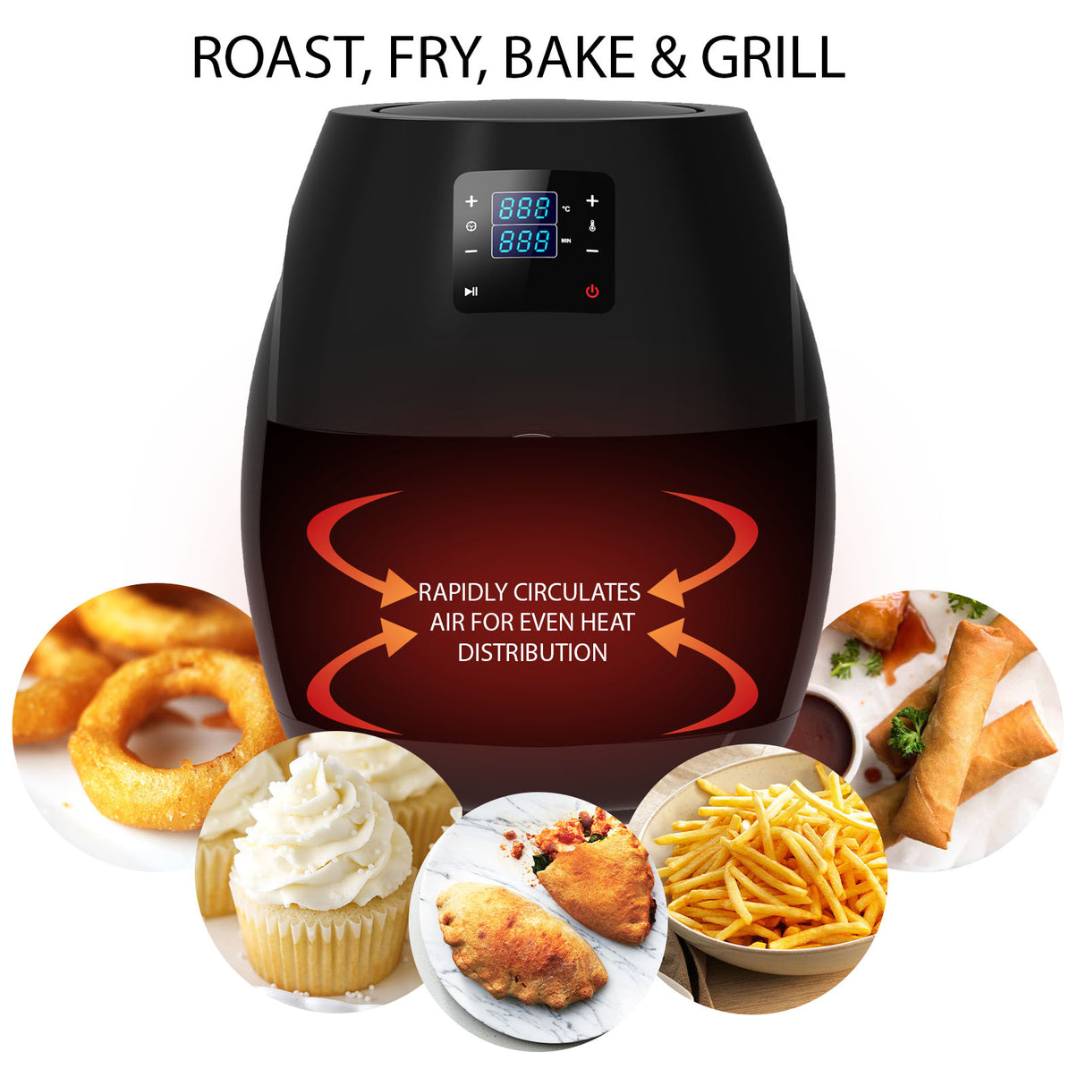 Kitchen Couture 7L Digital Air Fryer - Black-1951134803260739587