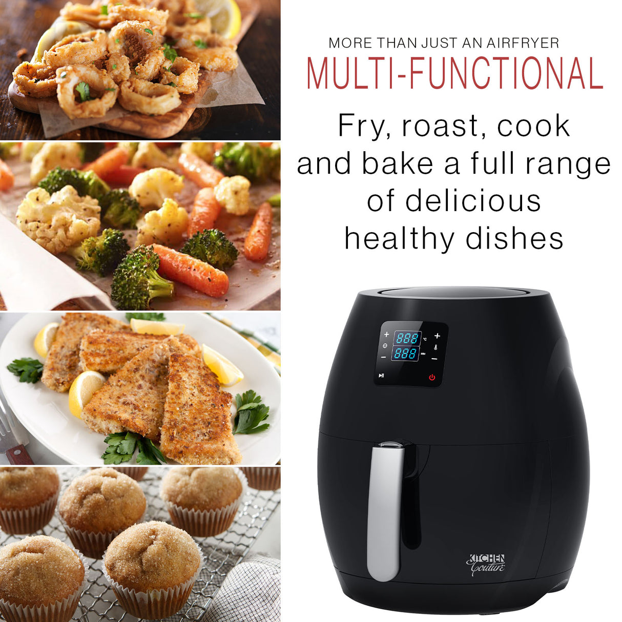 Kitchen Couture 7L Digital Air Fryer - Black-1951134803260739588