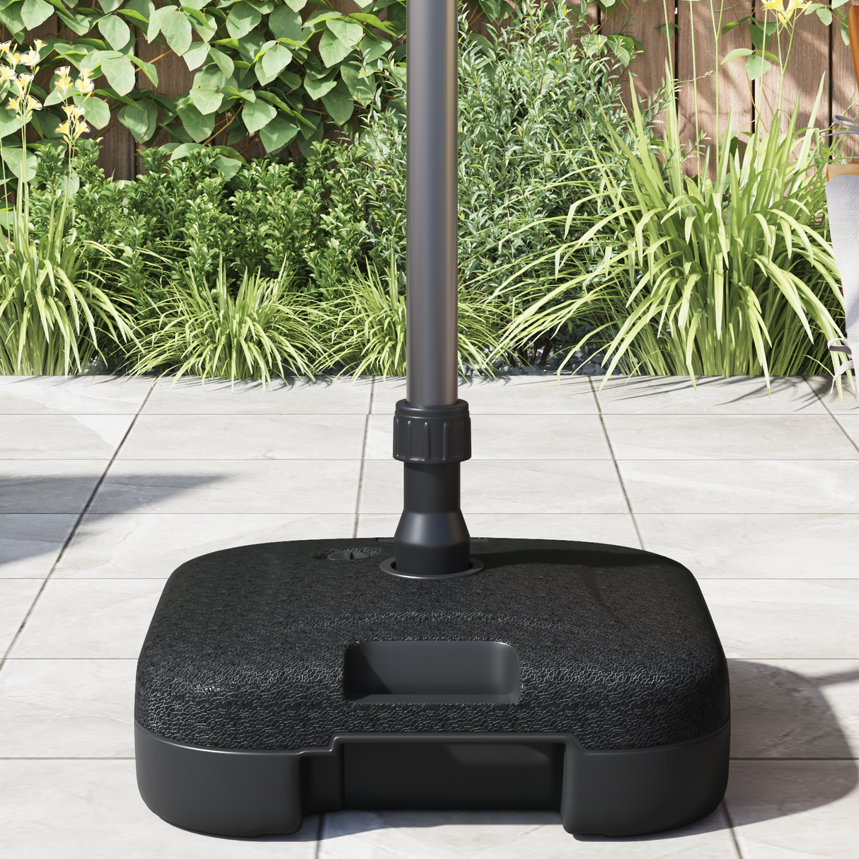 Parasol Base Black 45 x 45 x 29,5 cm High-density polyethylene