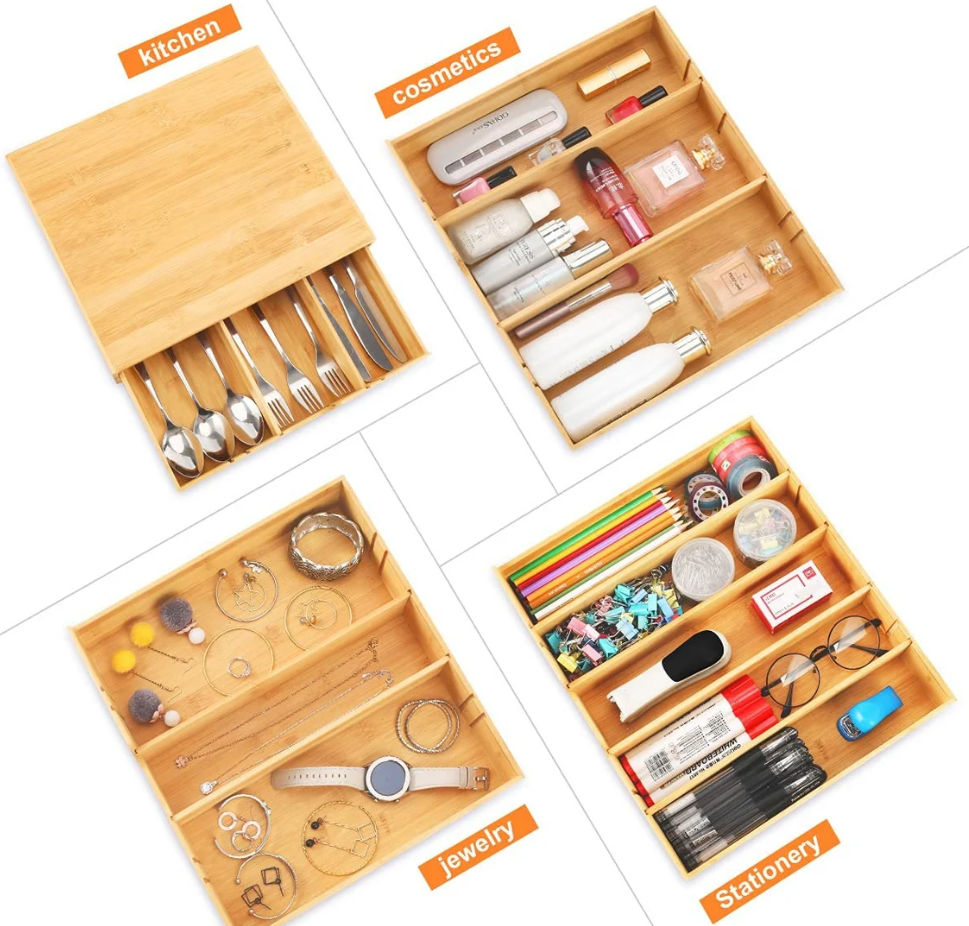 CARLA HOME Bamboo K-Cup Coffee Pod Holder Storage Organizer for Kitchen, Jewelry and Cosmetic-1992735300081815556