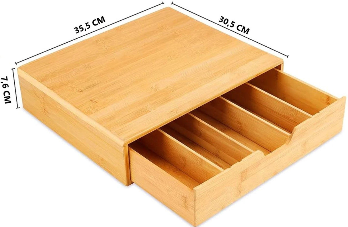 CARLA HOME Bamboo K-Cup Coffee Pod Holder Storage Organizer for Kitchen, Jewelry and Cosmetic-1992735300081815559