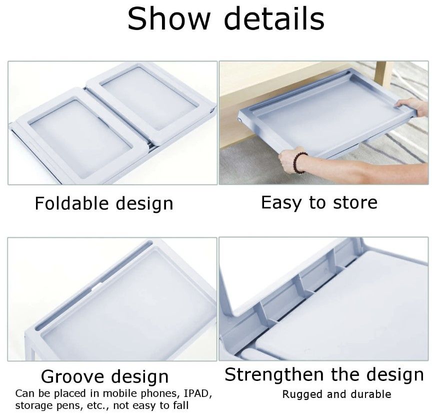 CARLA HOME Multifunction Laptop Bed Desk with foldable legs for Home Office (Blue)-1992735285120733190