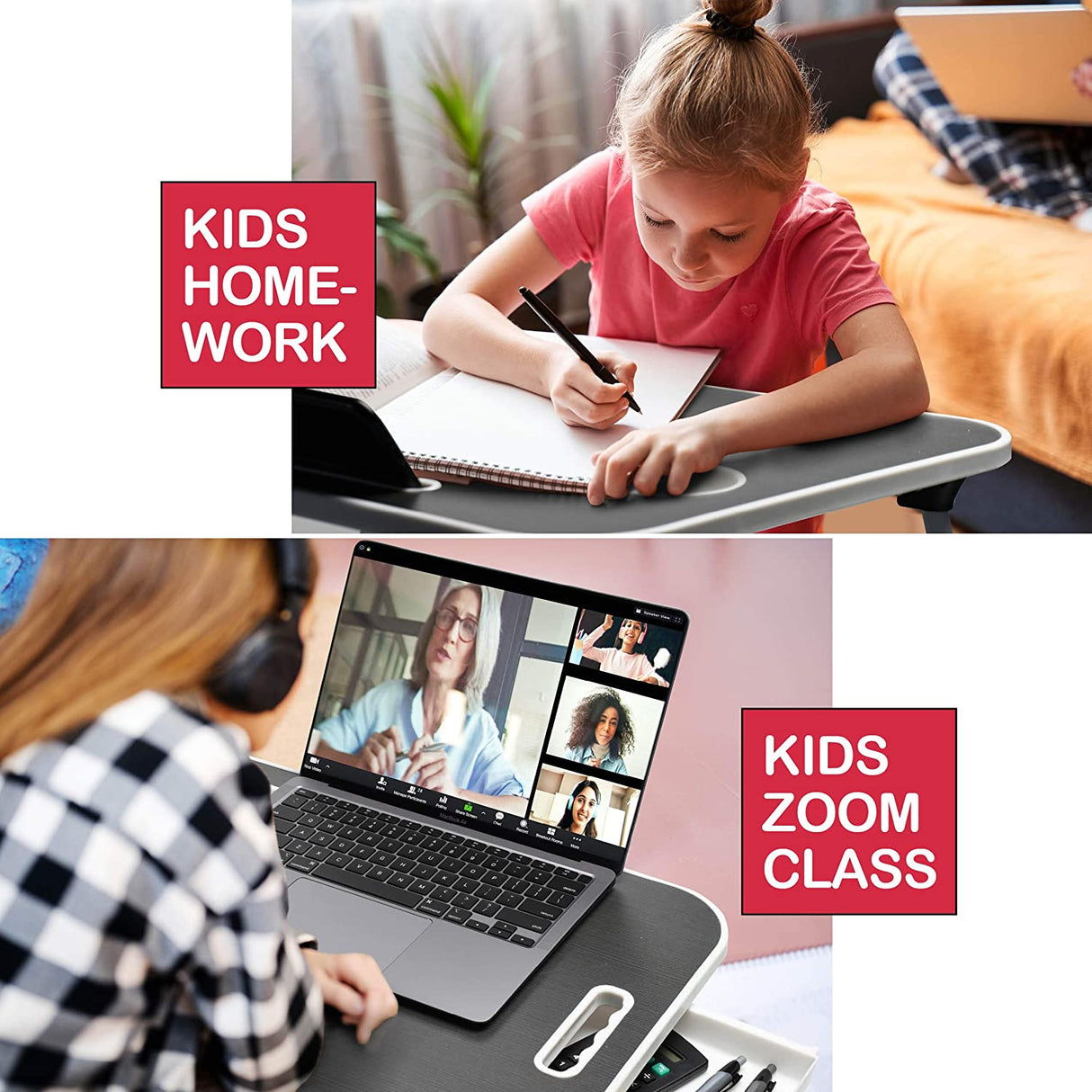 CARLA HOME Laptop Bed Desk with Storage and foldable legs for Adults, Kids & Home Office-1992735285468860418