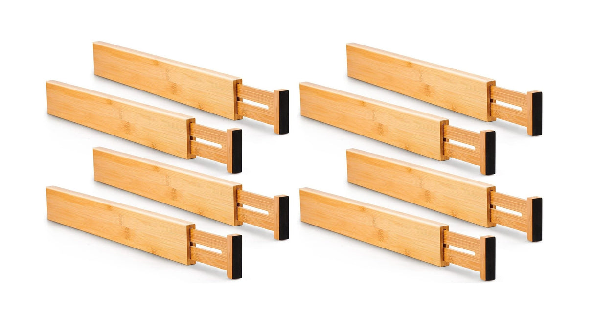 8 Pack Bamboo Adjustable Kitchen Drawer Dividers (Large, 44-55 cm)-1978962241608880128