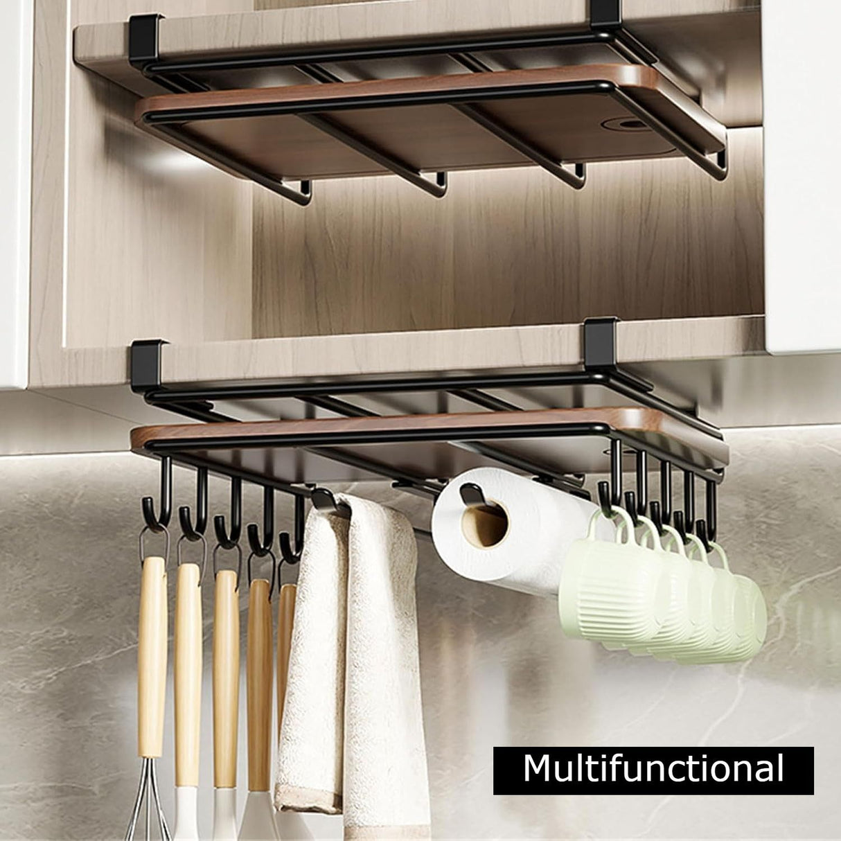 CARLA HOME Multifunctional Under Cabinet Cutting Board Metal Holder Organiser-1992735288446816259