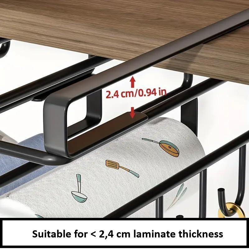 CARLA HOME Multifunctional Under Cabinet Cutting Board Metal Holder Organiser-1992735288446816264