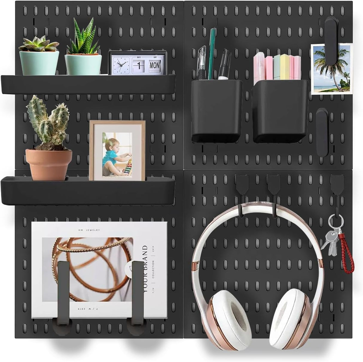 CARLA HOME Pegboard Combination Kit with 4 Pegboards and 18 Accessories Modular Hanging for Wall Organiser-1978962248428818432