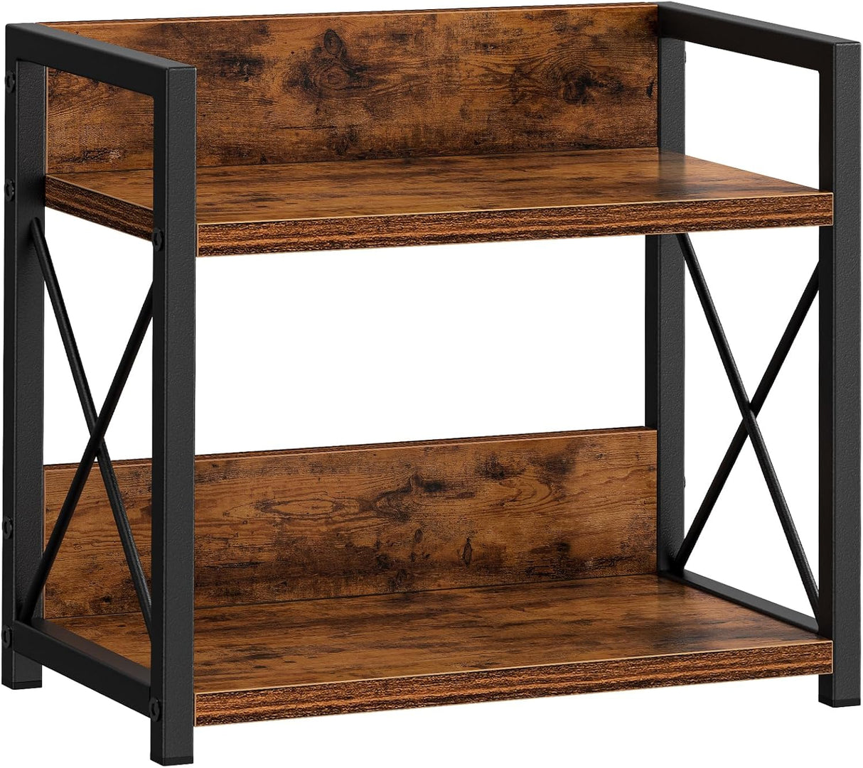 CARLA HOME 2-Tier Countertop Shelf Organizer Rustic Wood Kitchen Spice Rack for Storage, Condiments & Cabinet Organization-1992735286068645888