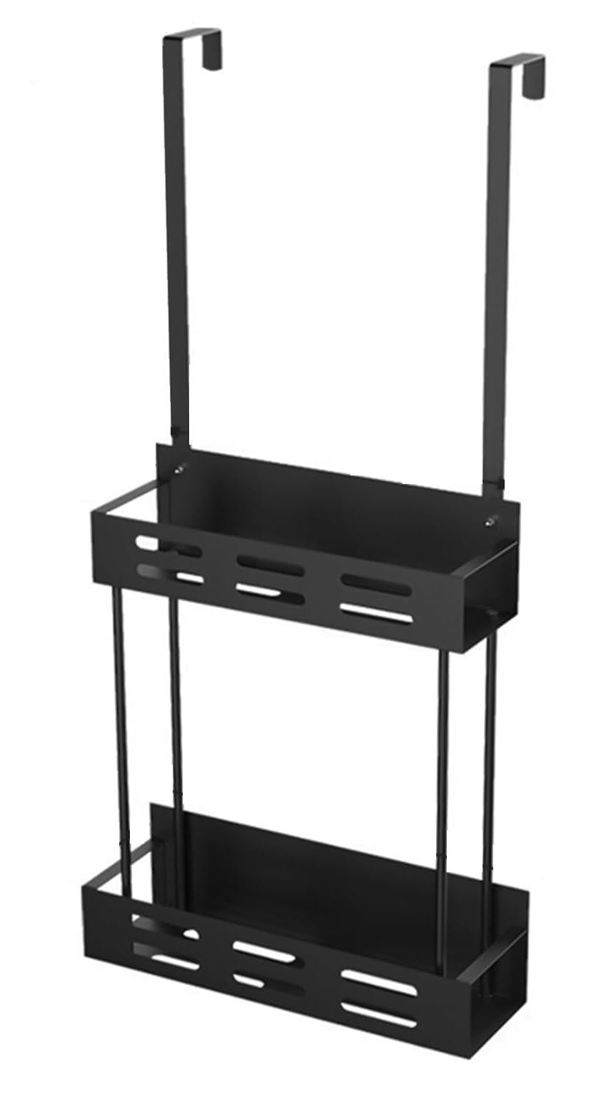 CARLA HOME Over the Door 2-tier Shower Caddy Organizer Shelf with Hooks for Bathroom-1992735298336985095