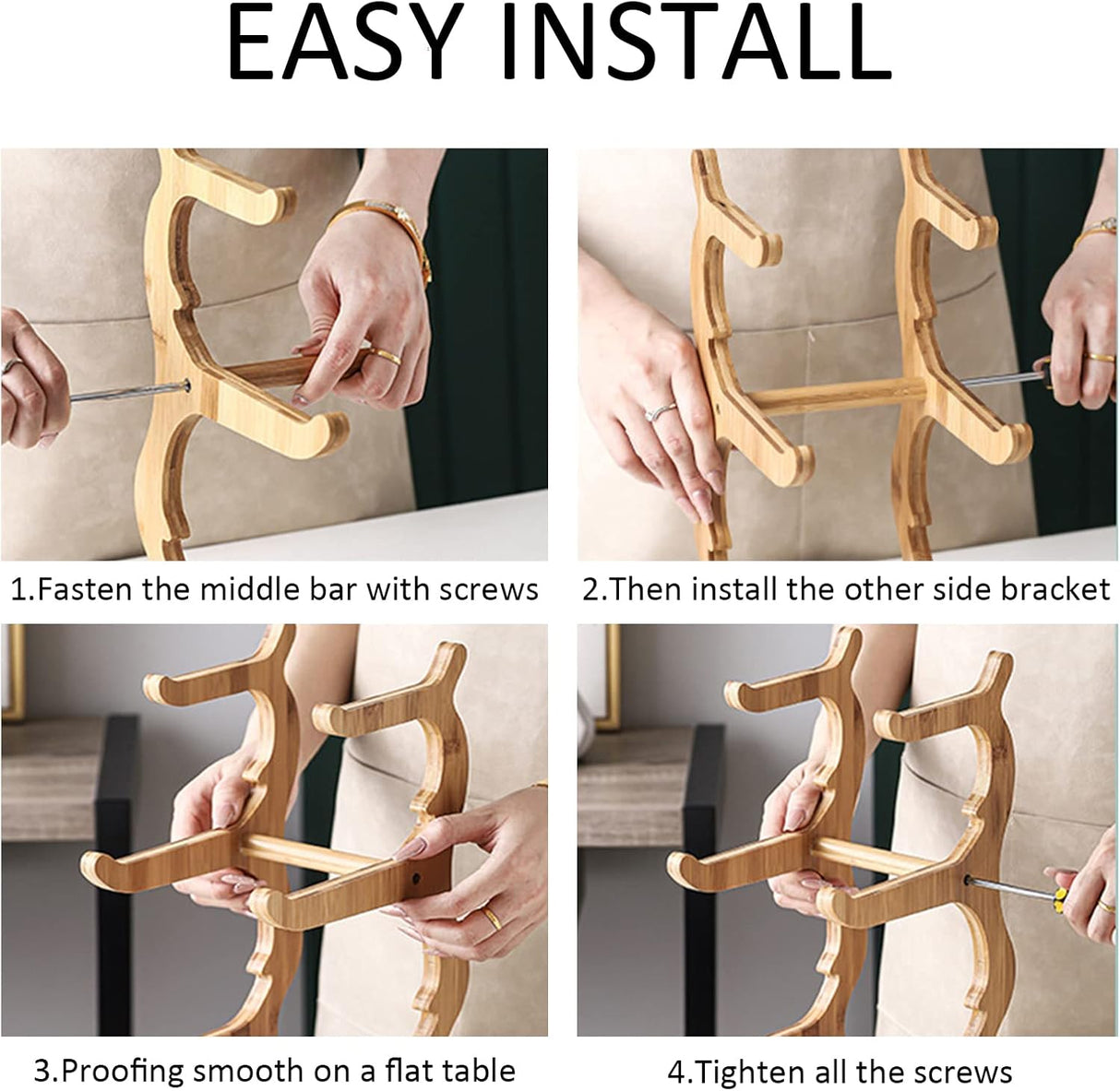 CARLA HOME 2-Tier Ceramic Fruit Bowl Basket with Bamboo Stand for Kitchen Counter, Snack Tray, Dessert Server & Vegetable Storage Rack-1992735285884096520