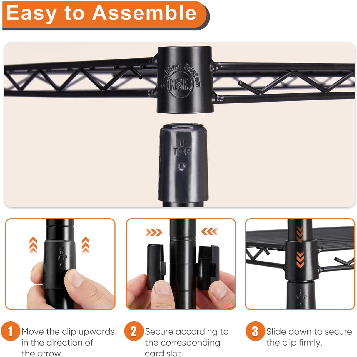 CARLA HOME 5-Tier Adjustable Metal Storage Shelves Wire Rack Organizer for Kitchen, Pantry, Bathroom or Laundry Room (60cm W x 40cm D x 145cm H)-1992735282079862790