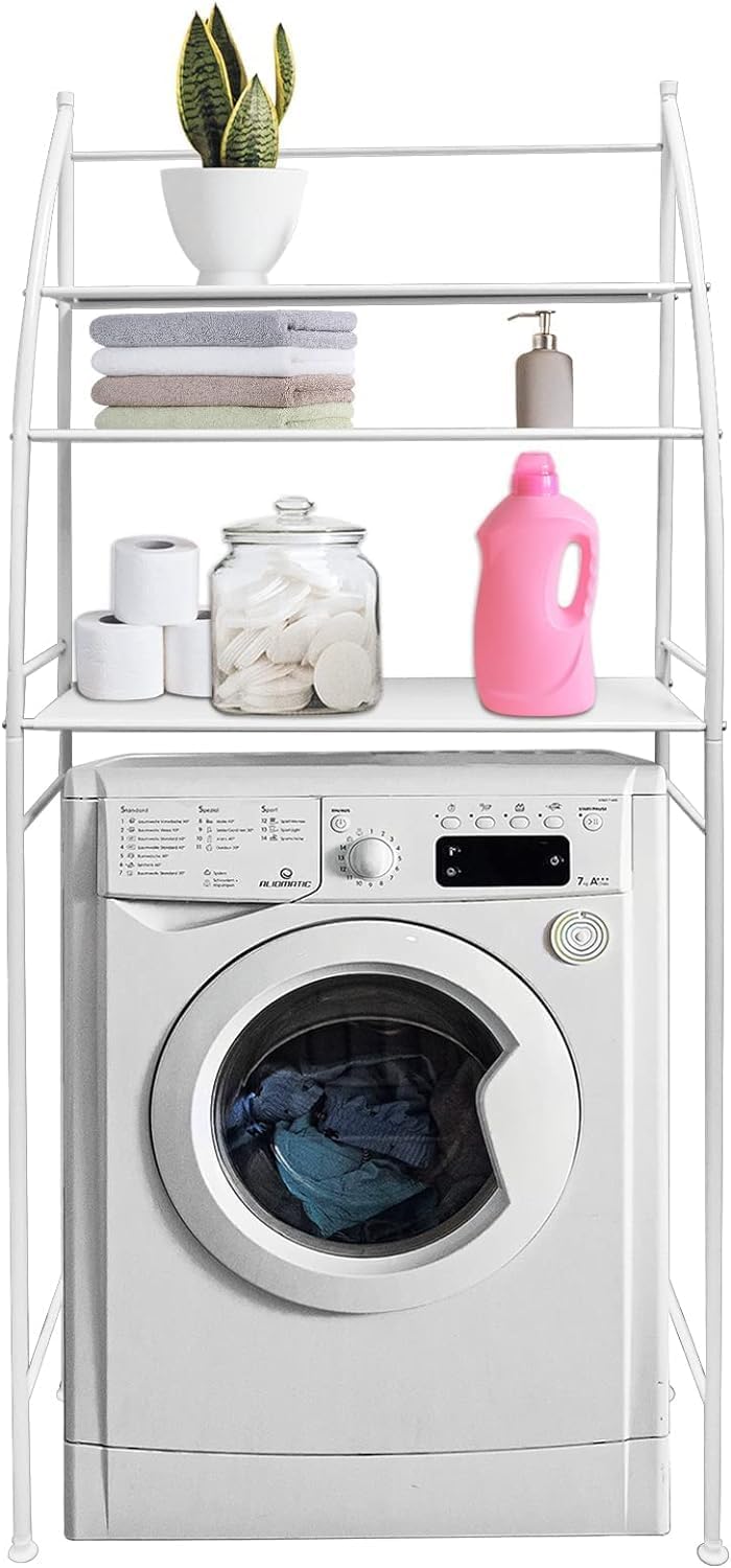 CARLA HOME 3-Tier Over Washing Machine Storage Rack for Laundry Room Space Saving, Towels, Detergent & Bathroom Essentials-1992735298685112327