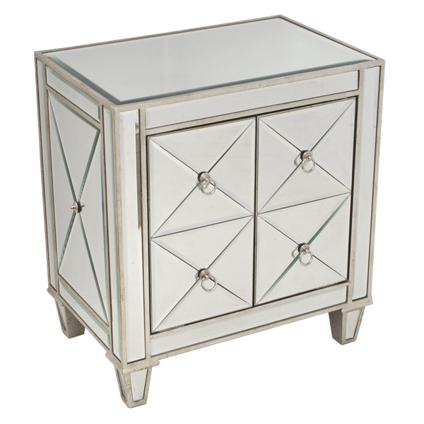 Bently Mirrored Bedside Table. Last one, floor stock left, half price. showroom sample is available
