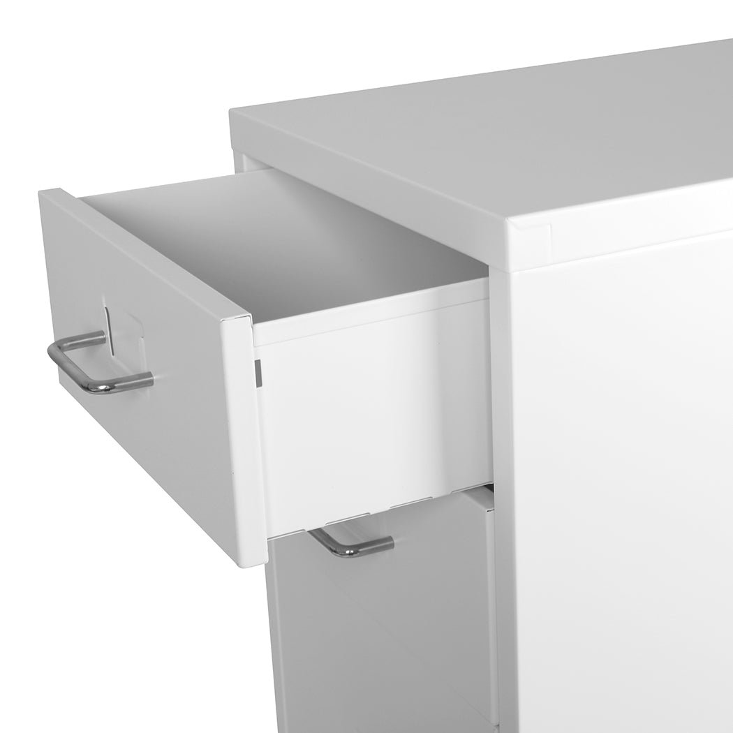 Levede 3 Drawer Office Drawers Cabinet White-2018816800573231107