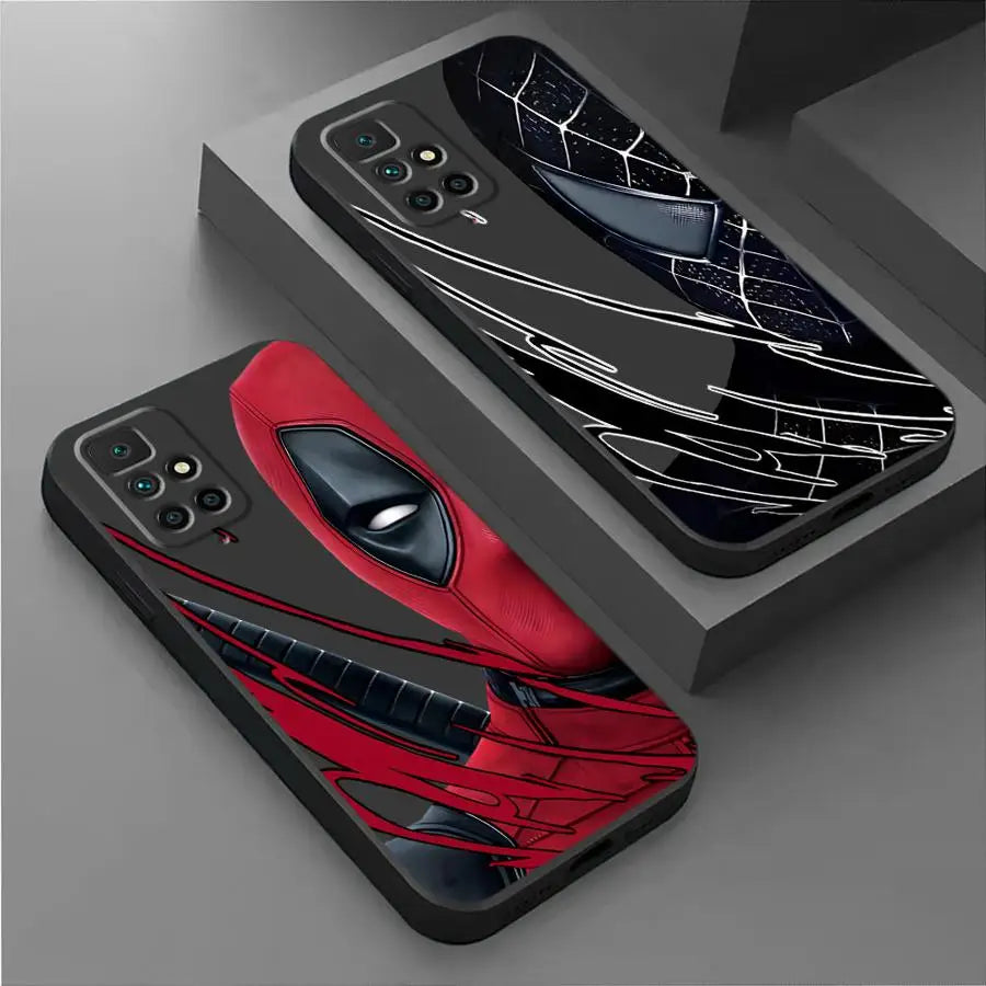 Marvel Spiderman Deadpool Cover Phone Case for Redmi Note 11 Pro 9 8 7 10S 12S 9S 11S 10 Pro 12 9T 8T 10 13 TPU Soft Shell
