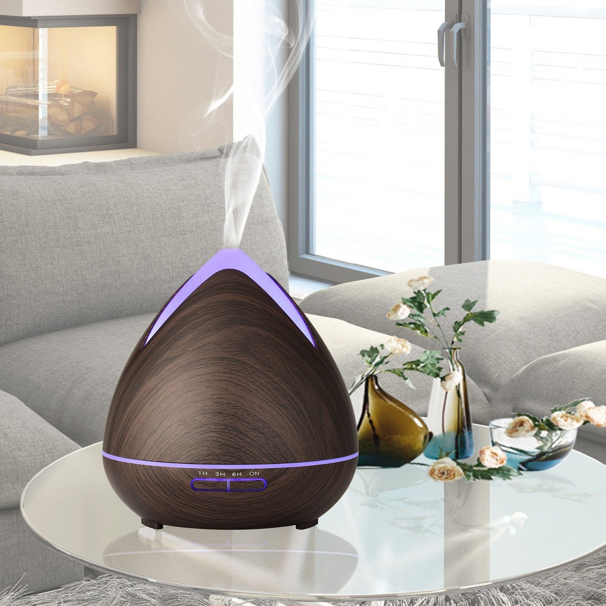PureSpa Ultrasonic Diffuser - Dark Wood-1951134805995425798
