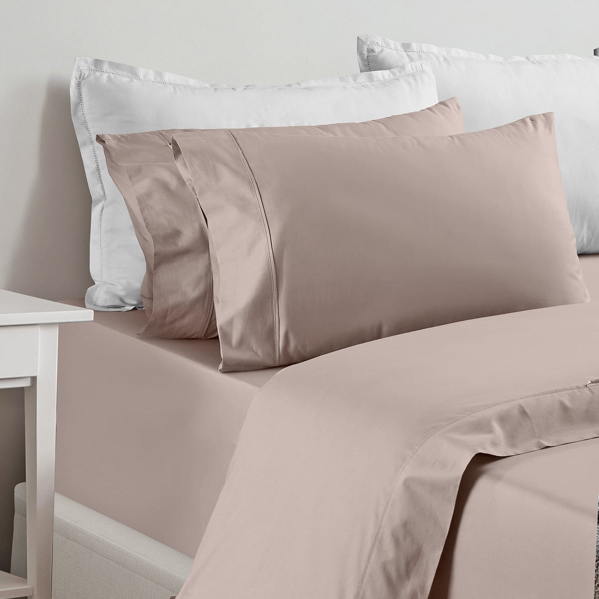 Renee Taylor 1500 Thread Count Cotton Blend Sheet Set - King - Stone-1951134872475144192